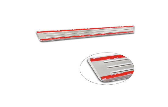 Seuils de porte en acier inoxydable sur mesure pour Volkswagen ID.4 2020 - 'Lines' - 4 pièces, Image 6