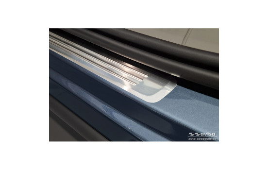Seuils de porte en acier inoxydable sur mesure pour Volvo XC60 II 2017-2021 & FL 2021 - incl. R-Design - 'Lines&, Image 3