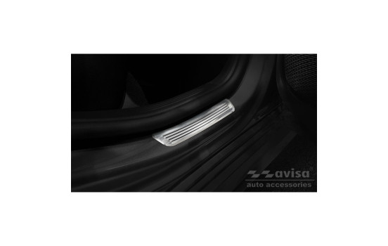 Seuils de porte en inox adaptés pour Mercedes Classe A W177 HB/Sedan 2018- 2 pièces (portes arrière)