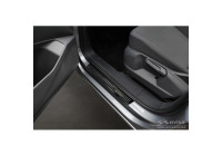 Seuils de porte en Inox noir brillant adaptable à Volkswagen Caddy V 2020- 'E-Power' - 2 pièces