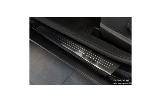 Seuils de porte Inox noirs adaptables au Ford EcoSport Facelift 2017- - 'Special Edition' - 4 pièces