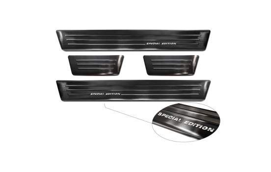 Seuils de porte Inox noirs adaptables au Ford EcoSport Facelift 2017- - 'Special Edition' - 4 pièces, Image 5