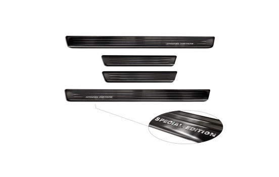 Seuils de porte Inox noirs adaptables pour Volkswagen ID.4 2020- - 'Special Edition' - 4 pièces, Image 5