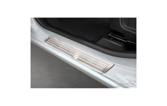 Seuils de portes Inox adaptables sur Renault Express Furgon 2021- 'Lignes' - 2 pièces, Image 2