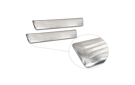 Seuils de portes Inox adaptables sur Renault Express Furgon 2021- 'Lignes' - 2 pièces, Image 4