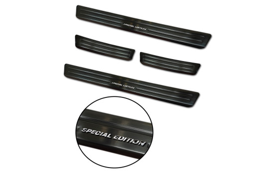 Seuils de portes Inox noirs adaptables sur Peugeot 508 Sedan & SW 2011-2014 & FL 2014-2018 - 'Special Edi, Image 5