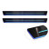 Seuil de porte universel noir en acier inoxydable avec éclairage LED bleu - 2 pièces - 44,8 x 4 cm, Vignette 5
