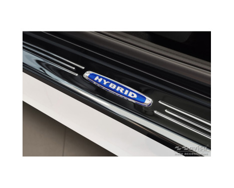 Seuils de porte en acier inoxydable noir sur mesure pour Honda HR-V 2021- 'Hybrid' - 4 pièces, Image 3