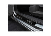 Seuils de porte Inox noirs adaptables à Volkswagen Caddy V 2020- - 'Special Edition' - 2 pièces