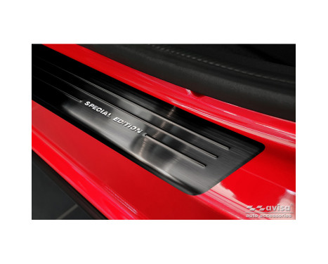 Seuils de portes Inox noirs adaptables pour Renault Arkana 2020- - 'Special Edition' - 4 pièces, Image 3