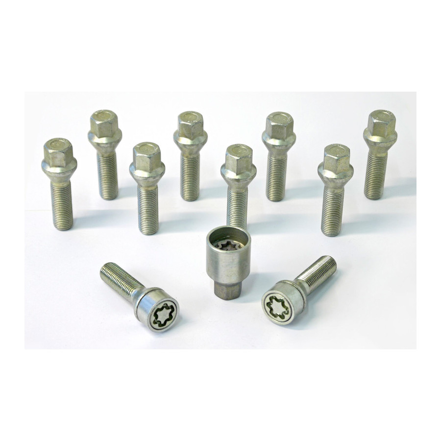 Conische wielbouten M14x1.25 Zwart