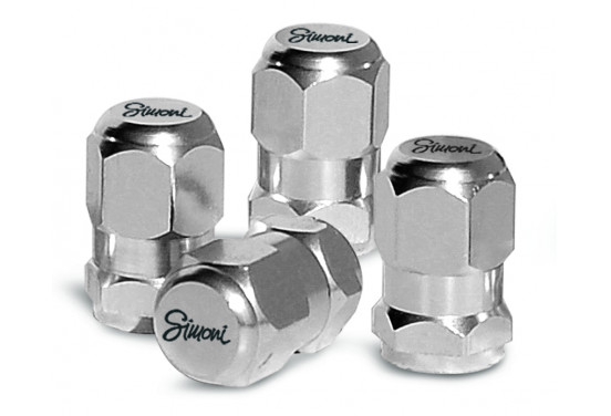 Simoni Racing ventieldoppen Chrome Hexagonal