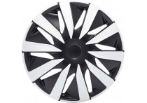 4-Delige J-Tec Wieldoppenset Lazio 16-inch zilver/zwart/carbon-look