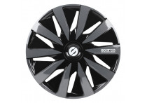 4-Delige Sparco Wieldoppenset Lazio 14-inch zwart/grijs