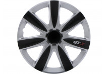 4-Delige Wieldoppenset GTX Carbon Black & Silver 13&#39;&#39;