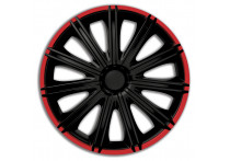4-Delige Wieldoppenset Nero R 16-inch zwart/rood
