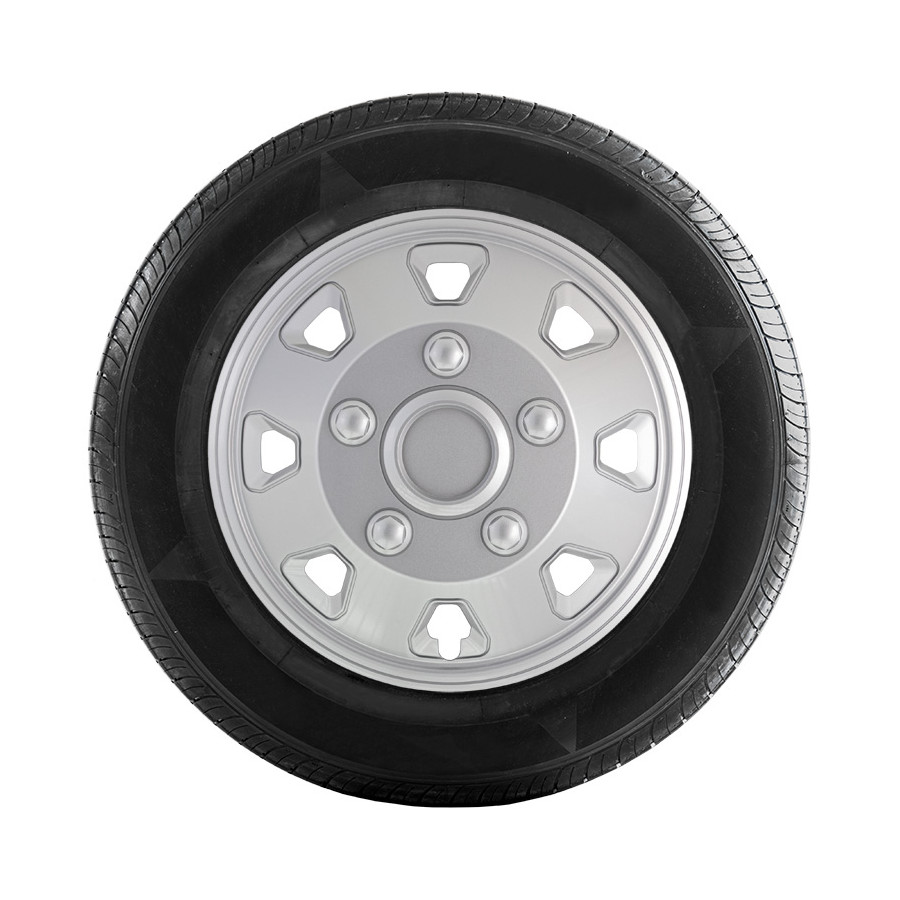 Sparco Wieldoppen Treviso - 14-inch - Zwart/Zilver - Set van 4 stuks