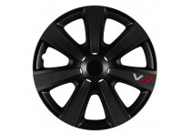 Wieldoppenset VR 16-inch zwart/carbon-look/logo