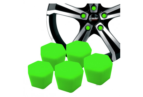 Simoni Racing Wielmoerkapjes Soft Sil - 19mm - Groen - Set à 20 stuks