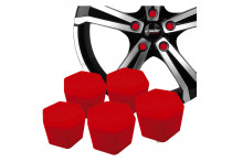 Simoni Racing Wielmoerkapjes Soft Sil - 17mm - Rood - Set à 20 stuks