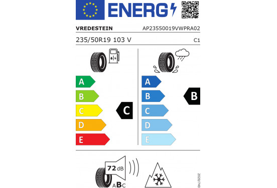 Vredestein Wintrac pro xl 235/50 R19 103V, afbeelding 2