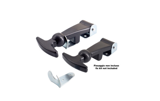 Ganchos universales para capó Simoni Racing tipo 6 - Plateado/Negro - Liberación rápida, Imagen 4