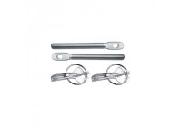 Juego de ganchos/pasadores universales para capó Simoni Racing - Acero inoxidable - Liberación rápida - Tipo 2