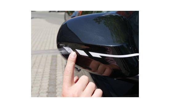 Pin Striping Foliatec para carcasas de retrovisores en blanco - Ancho = 1,3 cm: 2 x 35,5 cm, Imagen 6