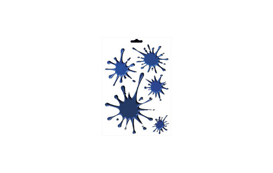 Hoja de pegatinas (5 piezas) - plateadas - 25x17,5cm