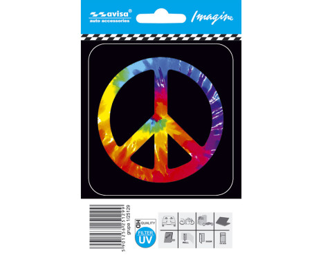 Pegatina para tatuaje de coche con el símbolo de la paz (8,7 x 9,2 cm)