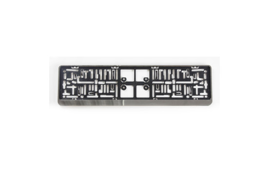 Portamatrículas de plástico 'Click' 52x11cm Cromado