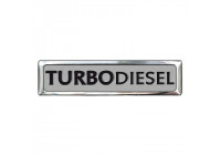Emblema/Logotipo de aluminio - TURBO DIESEL - 7x1,7cm
