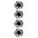 Juego de pegatinas BulletHoles - negro/metal - 4 x 8 x 7 cm