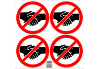 Juego de pegatinas "No Hand Shaking" - 4 x 15 cm