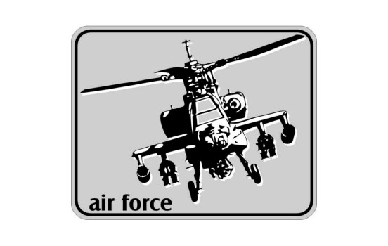 Pegatina AutoTattoo Helicóptero 3D Cromada - 7,4 x 5,8 cm, Imagen 2