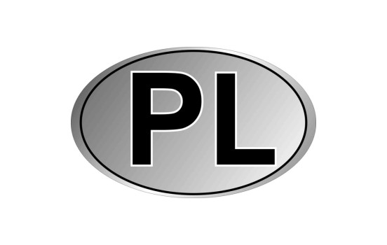 Pegatina AutoTattoo PL + Banderas 3D Cromada - 12,4 x 7,6 cm, Imagen 2