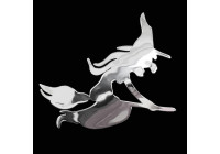 Pegatina de níquel 'Bruja' - 70 x 60 mm