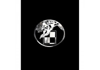 Pegatina de níquel 'Damero con águila' - 50 x 55 mm