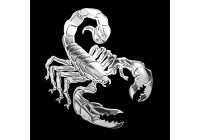 Pegatina de níquel 'Escorpio' - 55 x 61 mm