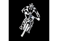 Pegatina de níquel 'Moto' - 42x70 mm