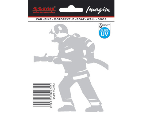 Pegatina de tatuaje para coche de bombero (9,5 x 11 cm)