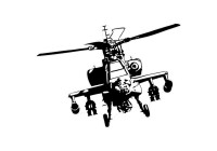 Pegatina de tatuaje para coche de helicóptero (45 x 33 cm)