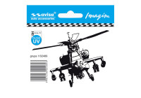 Pegatina de tatuaje para coche de helicóptero (9,6 x 7 cm)