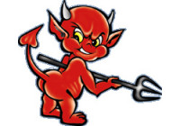 Pegatina Diablo Divertido - 11x10,5cm