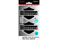 Pegatinas AutoTattoo Choppers 3D cromadas - 8,5 x 6,5 cm