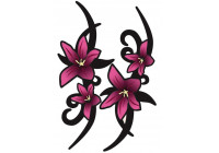 Set de pegatinas Flores Tribales Rosas - 2x 23x9cm