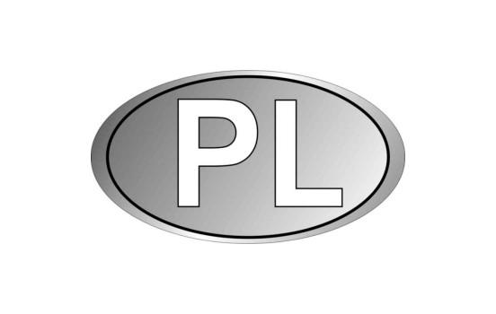 Pegatina AutoTattoo PL 3D Cromada - 7,6 x 4,2 cm, Imagen 2
