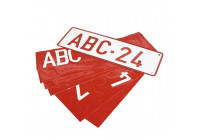 Placa de matrícula corta de aluminio reflectante