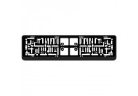 Portamatrículas de plástico 'Click' 52x11cm Carbon-Look