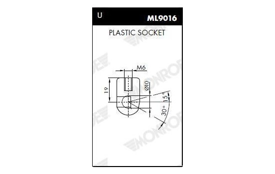 resorte de gas, maletero ML5232 Monroe, Imagen 2